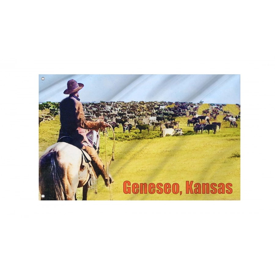 Geneseo, Kansas Flag for Indoor & Outdoor Use Durable & UVSafe flag
